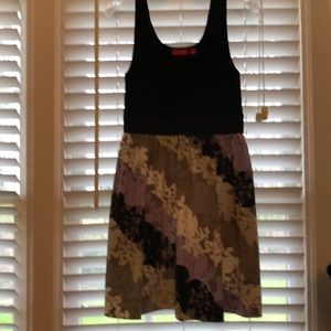 Black and purple floral dress